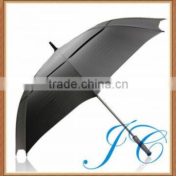 Real outdoor double canopy golf umbrella/large black golf umbrella