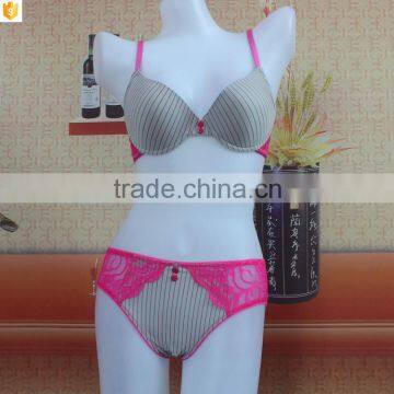 Free shipping zebra line decorative sweet girl bra underwear