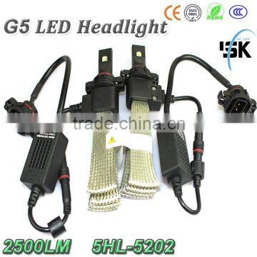 Factory supply G5 led headlight single beam powerful light moto 2500lm led headlight bulb from LSK