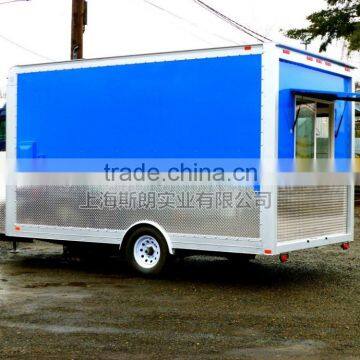 Blue Uniaxial Food Truck for Sale Mobile Food Truck for Sale Mobile Food Trailer photo-5