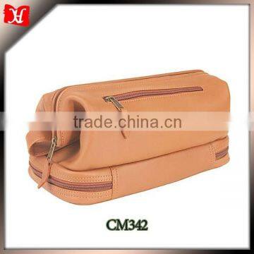 Multifuction Soft Leather Travel Toiletry Kit for Business Men