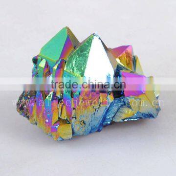 Rock and Gems titanium flame aura quartz crystal cluster healing stones cluster                        
                                                Quality Choice