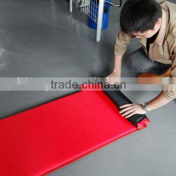 red outdoor self inflatable mat with valve for camping