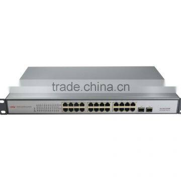 Rack Mount 26 Port Gigabit PoE Switch With 24 PoE Ports With Hikvision IP Camera Adapter , photo-3
