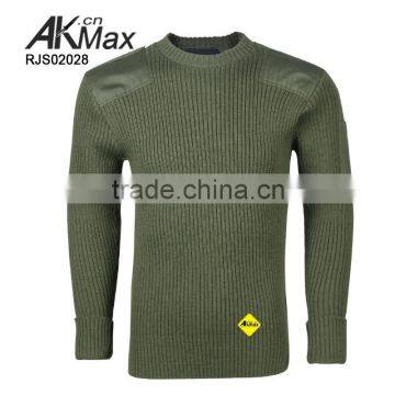 2015 New 100% Wool Military Sweater With Pullover Style