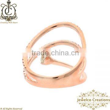 14K Rose Gold Fancy Diamond Ring Jewelry,Designer Ring Jewelry,Fashion Pave Gold Ring Jewelry, Natural Diamond Gold Ring Jewelry photo-3