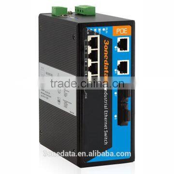 8-port Managed Optical Industrial PoE Switch with 4 ports PoE