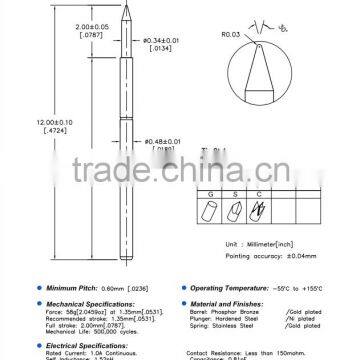 SP1-048120-B01 Printed circuit board test probe needle