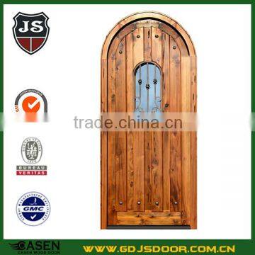 Rural Flower Carving Solid Birch Wood Glass Door Designs for Interior photo-2
