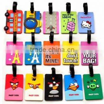 Promotional PVC Luggage Tags, Customs Logo Travel PVC Luggage Tag