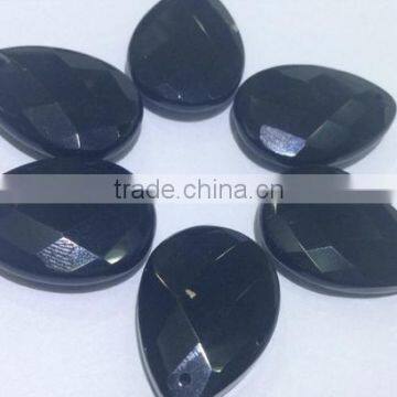 Wholesale cheap teardrop pear shaped black onyx beads,black onyx gem stone