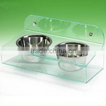 factory directly sale customized acrylic dog bowl rack