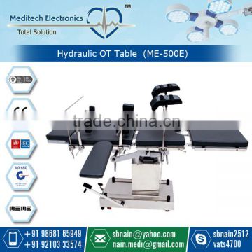 ME-500E Hydraulic Stainless Adjustable Manual Operating Table