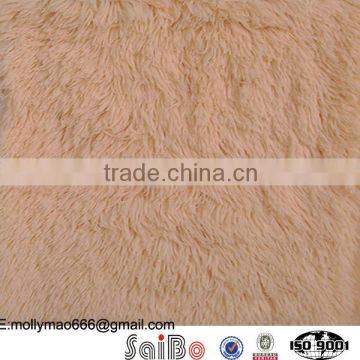 custom color soft warm polyester long pile fake fur fabric