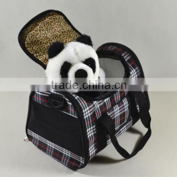 PB051 Grid Oxford Fabric Dog Carrier House Pet Travel Bag