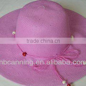 hot selling different colors soft women summer hats/beach straw hats for adult factory price