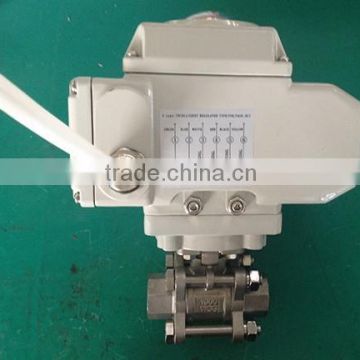 Electric Thread 3PC Ball Valve, Stainless Steel Electric Valve 24V DC