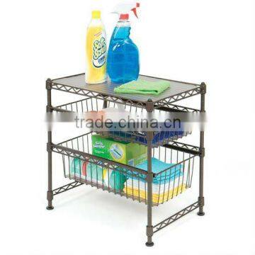 2 Basket Wire Pantry Shelving