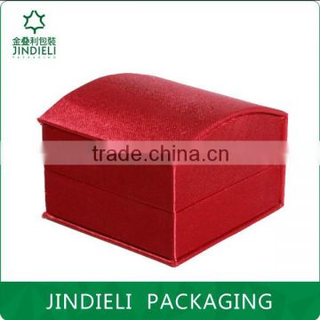 fabric elegant red arc ring jewelry box packaging