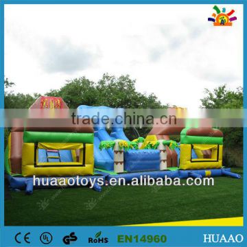 2014 new design inflatable bouncy with slide