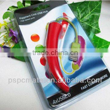 red Chillies shape usb hub vegetables shape hub 4 ports