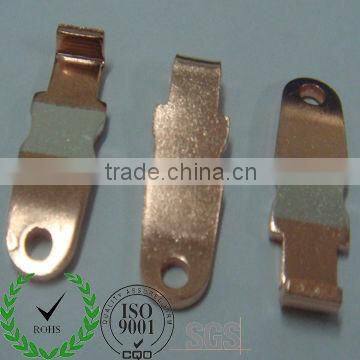 Electrical components with silver alloy inlay for relay