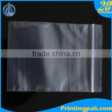 custom resealable high quality zipper plastic bag / transparent PE packing bag