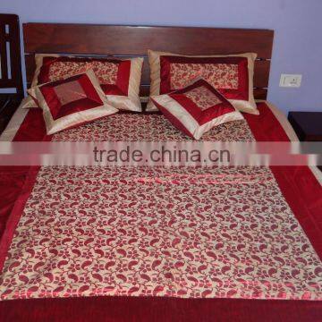 Indian Silk Brocade Bedcover