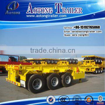 CHINA advanced FUWA axles 40ft skeleton container semi-trailer type with twist locks