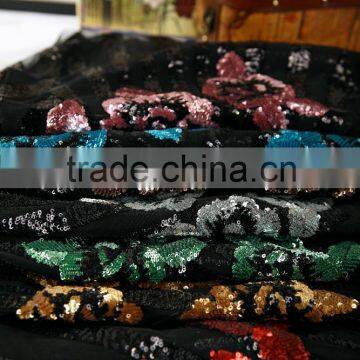 Sequin Embroidery Cloth;3mm+3mm Gold Embroidery Cloth;Polyester Fiber;dress, Home Textile Toys Crafts Use photo-3