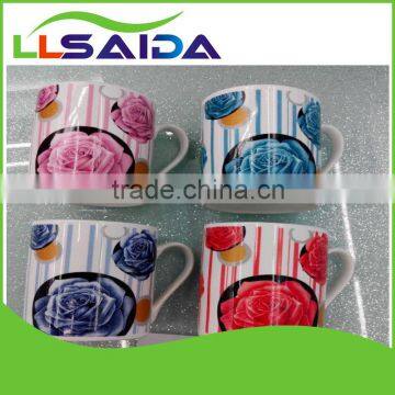 Full flower cheap ceramic mug hot selling in Middle-east