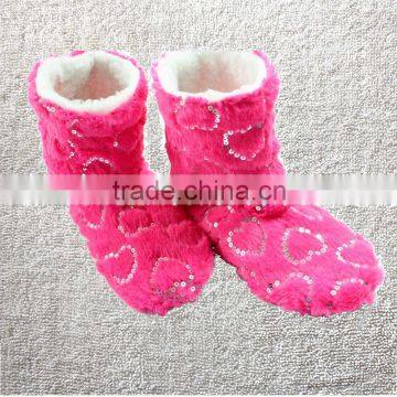 New Ladies Women Sequins Christmas Winter Indoor Slipper boots Socks Shoes