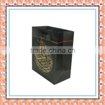 wholesale gold stamp Christmas high quanlity kraft paper bags