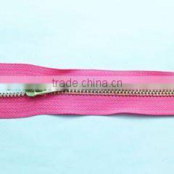 5# brass zipper metal zipper open end zipper with auto-lock slider zipper jacket zipper