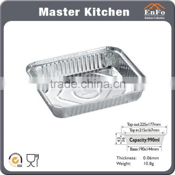 990ml Aluminum Foil Trays /Aluminium Foil Container/BBQ food tray