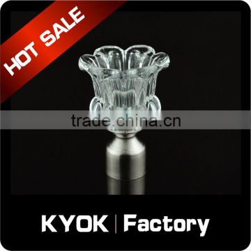 KYOK 2016 Crystal glass finials, curtain rods with glass finials, crystal glass finials for curtain rods                        
                                                                                Supplier's Choice