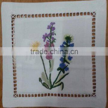 Hand embroidered lavender sachet/bag/pillow-floral embroidery (design #11)