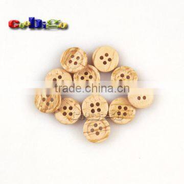 13mm(20L)Dia. Imitation Wood Vein Fashion Resin Round Buttons Four Holes Sewing Craft For Bag Shoe Garment #FLN003-13B photo-3