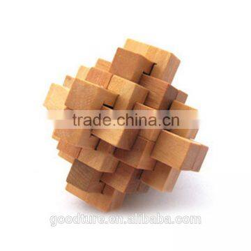 Wooden IQ Intelligent Puzzle Kongming Lock Brain Teaser Twenty Four Lock