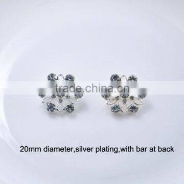 (M0312) 20mm rhinestone metal buckle with bar