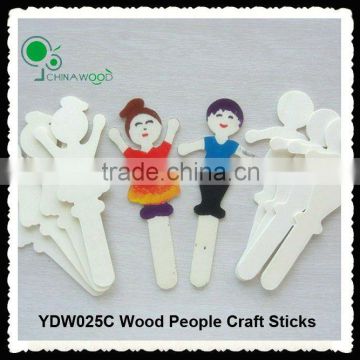 DIY Wooden craft shaped sticks