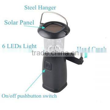 Portable 6 LED Plastic Camp Light LED Solar Rechargeable Lamp photo-5