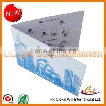 Glossy paper instruction brochure