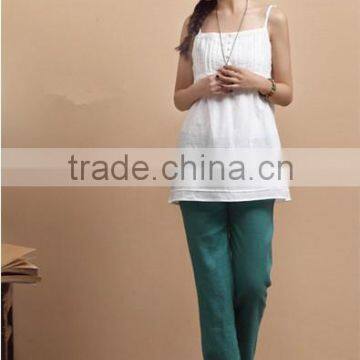 antiallergic bacteriostat breathable linen casual pants