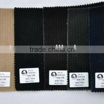 corduroy, stock 100% cotton corduroy fabric