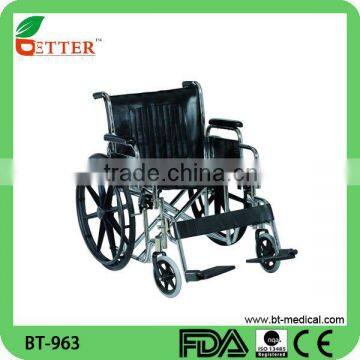 Modern style Extra Wide Leather Seat wheelchair