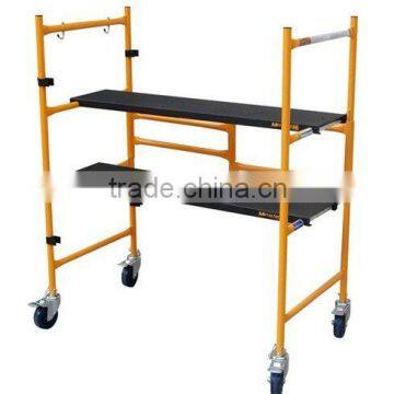 movable Working Platform with compact foot step stool