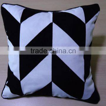 Embroidered Polyester/cotton Canvas Handemade Printing Outdoor Cushion