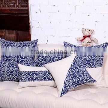 Blue and White Porcelain Flower microfiber Cotton Linen Throw Pillow Case Cushion Cover Home Sofa Decorativ