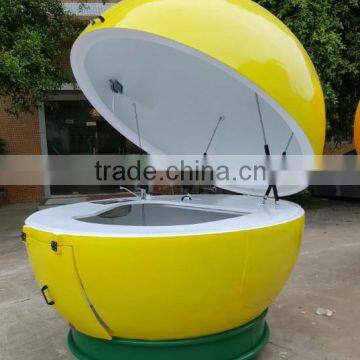 fast delivery portable food catering truck, fiberglass hand made vending food truck, lemon shape vending carts